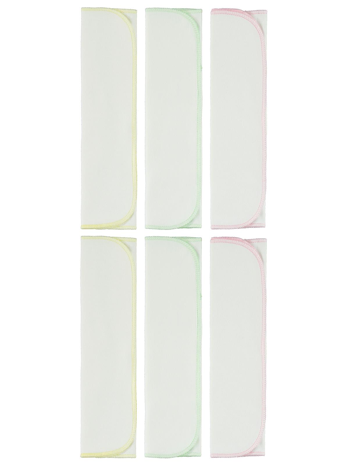 Minidamla Bebek 6'lı Ağız Mendili 28x28 Cm - Pembe