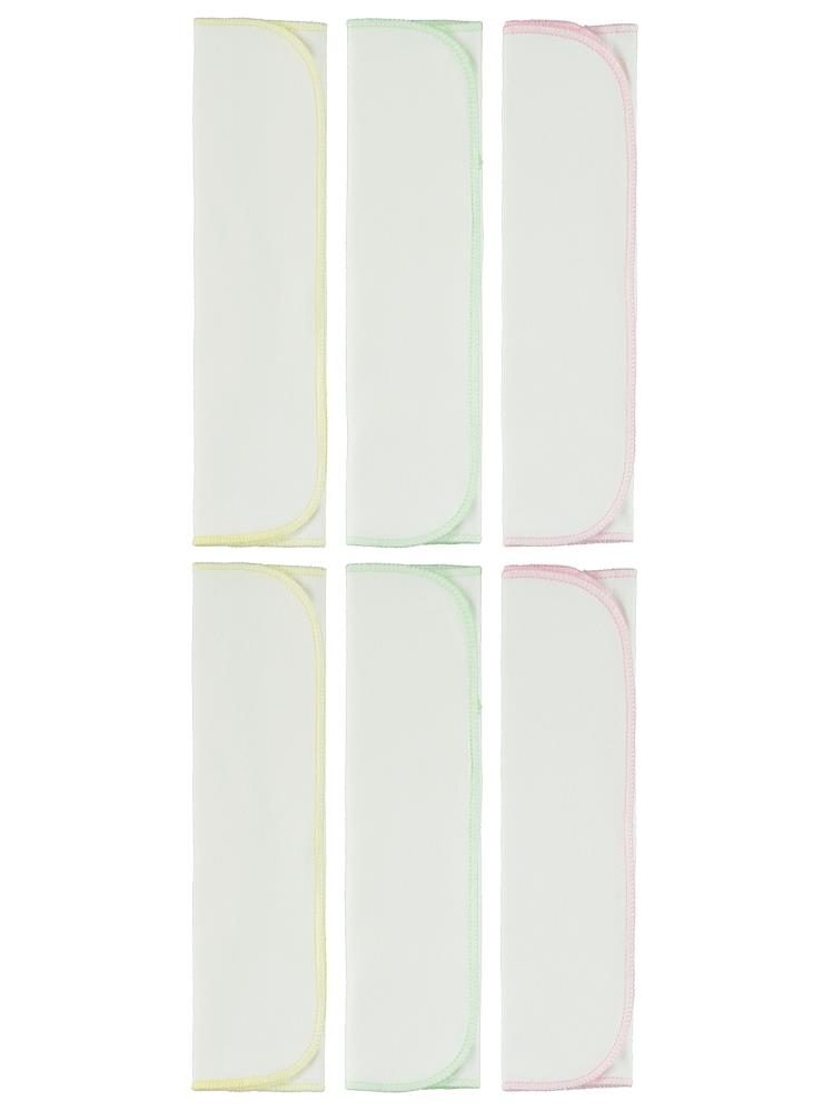Minidamla Bebek 6'lı Ağız Mendili 28x28 Cm - Pembe