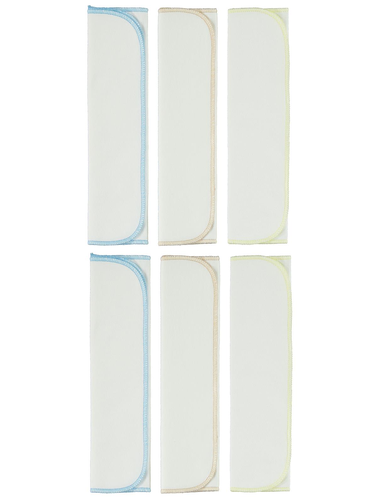 Minidamla Bebek 6'lı Ağız Mendili 28x28 Cm - Mavi