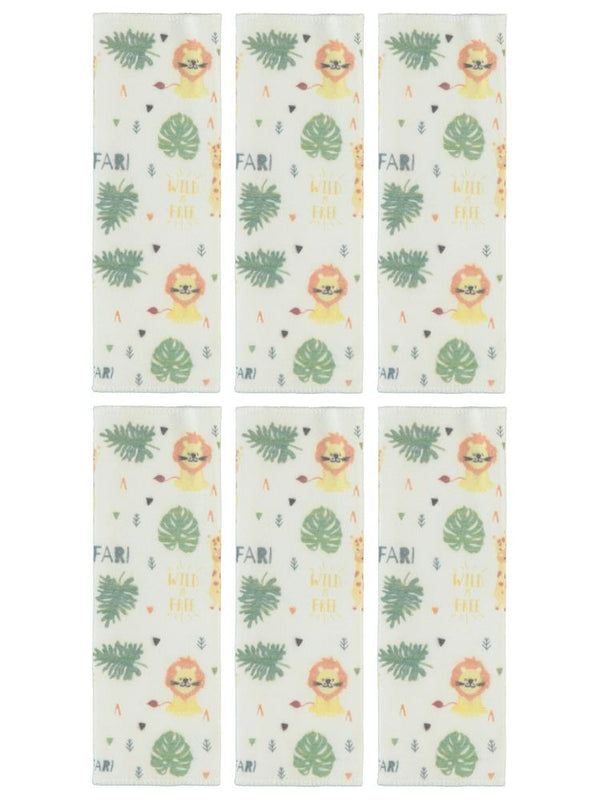 Minidamla Desenli 6 lı 20*20 Ağız Mendili - Mavi