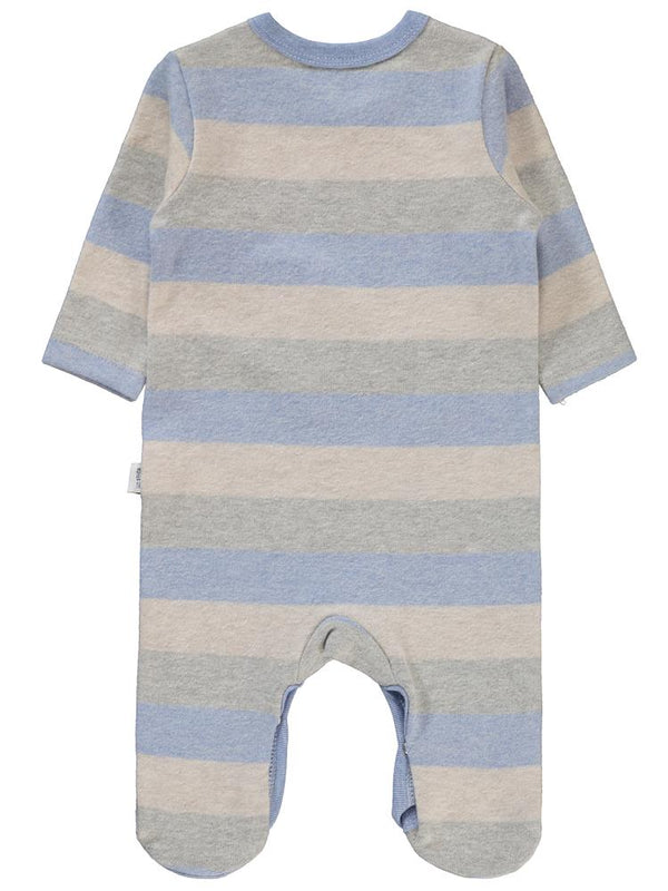 Minidamla Tavşanlı Ayı Nakışlı Çizgili 0-1 Ay Tulum - Mavi