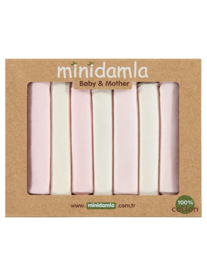 Minidamla 7li Ağız Mendili - Pembe