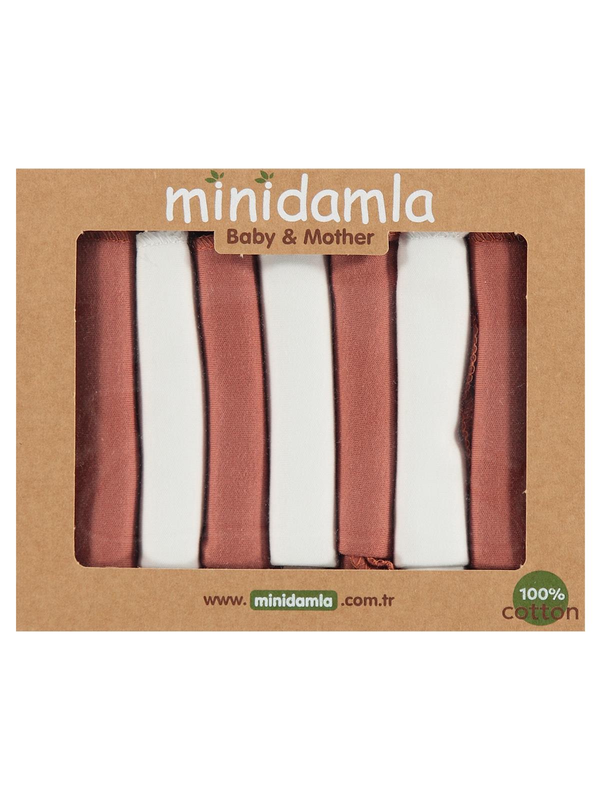 Minidamla 7li Ağız Mendili - Kahve