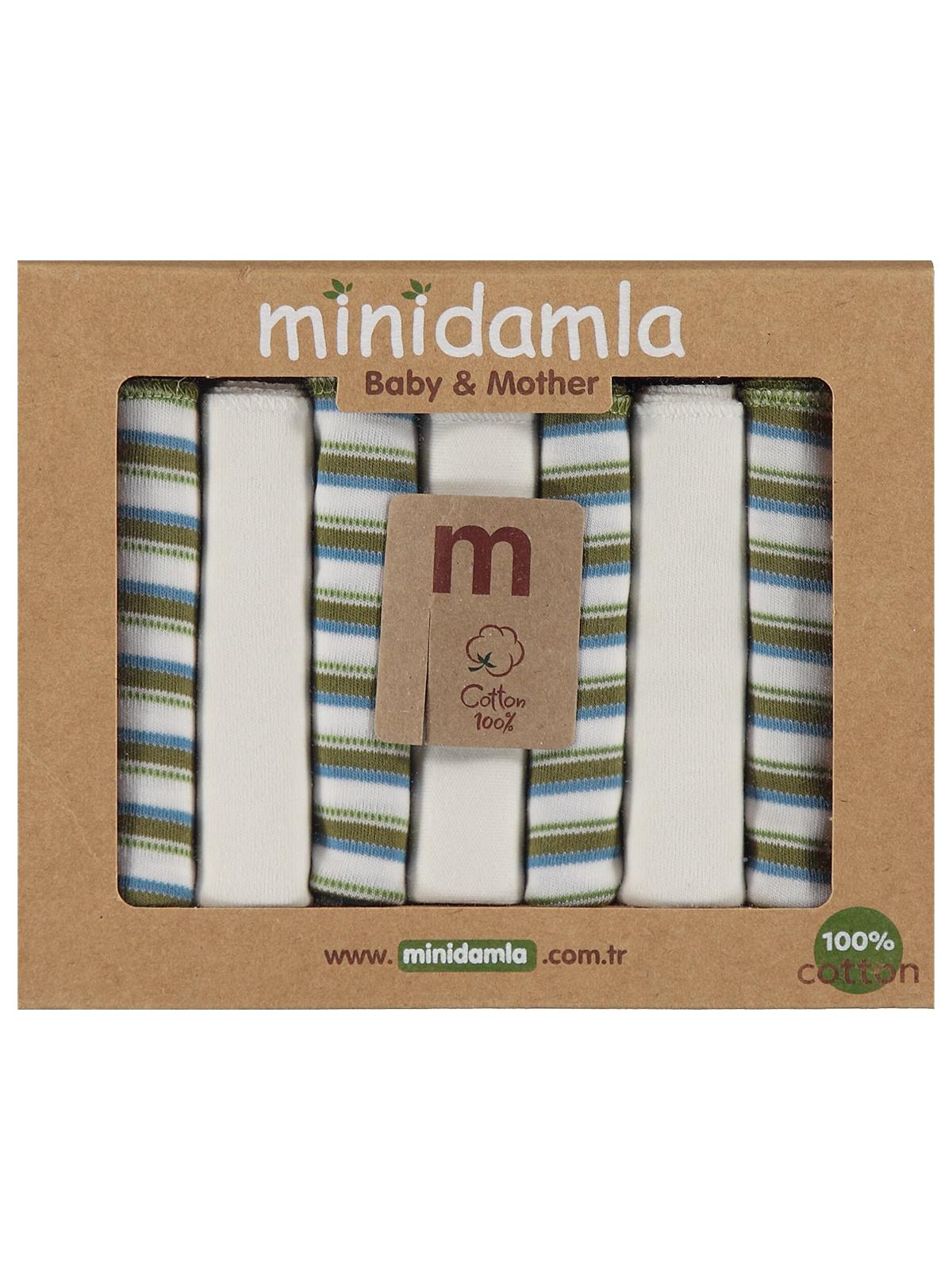 Minidamla Ringenli 7'li Ağız Mendili - Yeşil