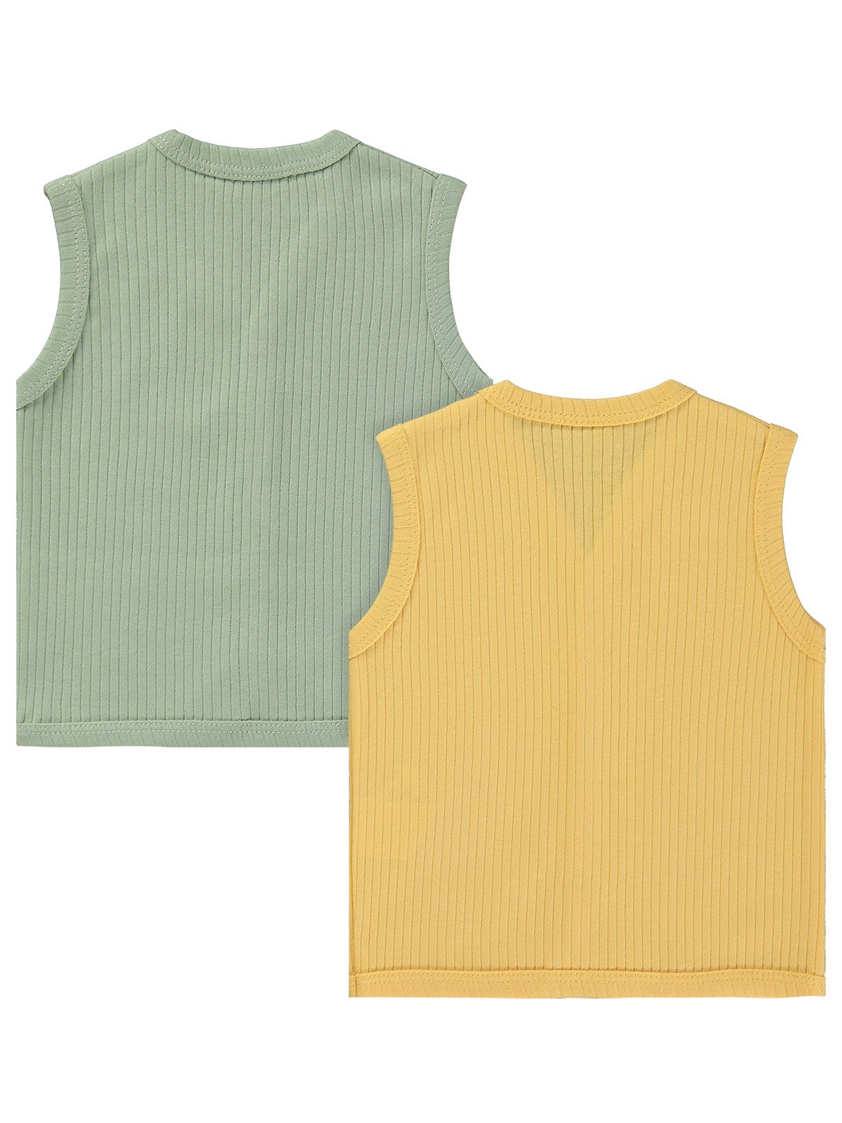 Minidamla Basic 2'li set 3-12 Ay Yelek - Yeşil