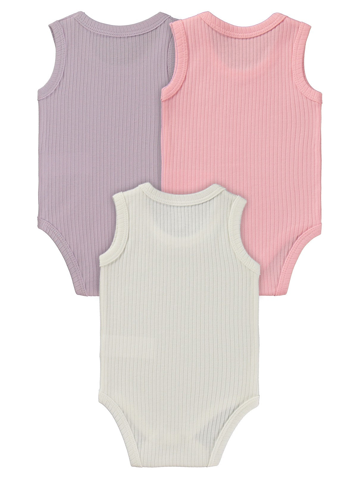 Minidamla Askılı Basic 3'lü set 1-18 Ay Çıtçıtlı Badi - Pembe