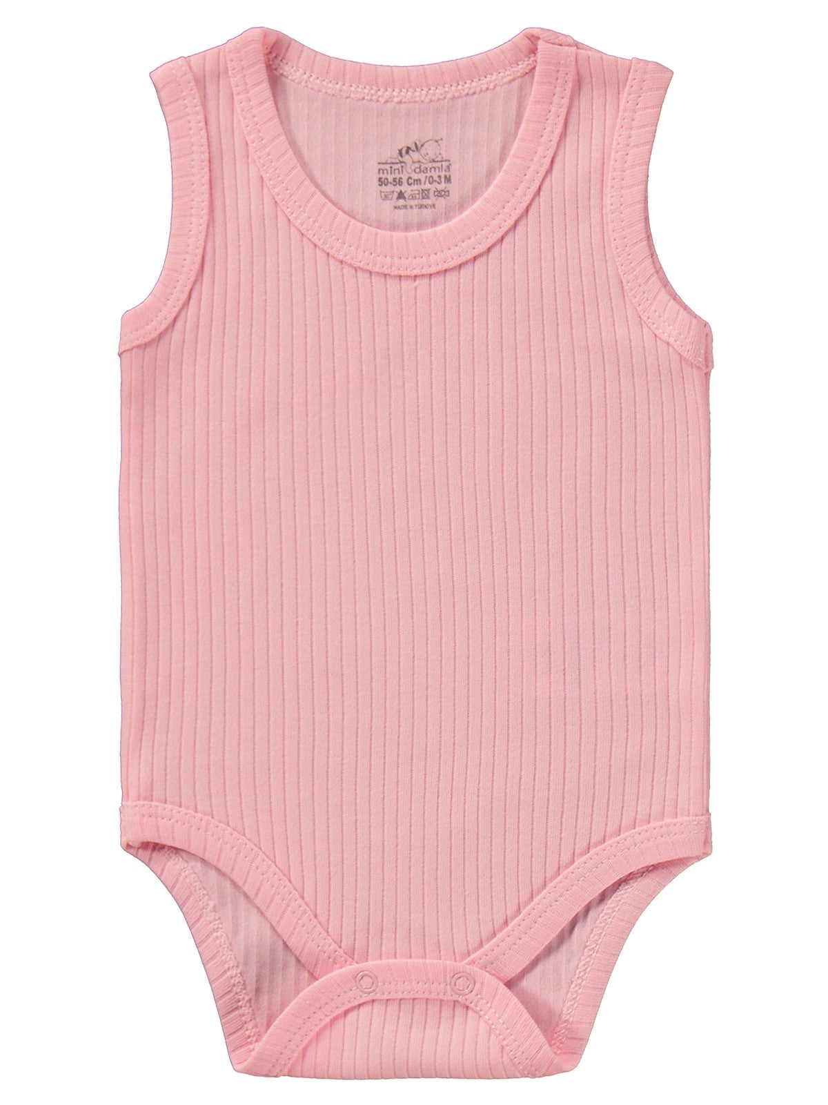 Minidamla Askılı Basic 3'lü set 1-18 Ay Çıtçıtlı Badi - Pembe