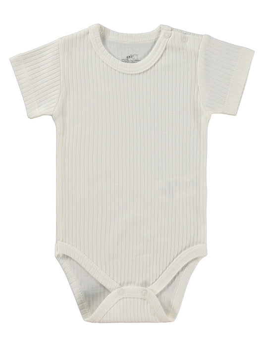 Minidamla Kısa Kol Basic 3'lü set 1-18  Ay Çıtçıtlı Badi - Pembe