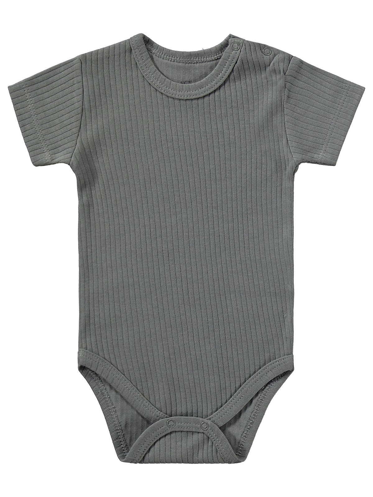 Minidamla Kısa Kol Basic 3'lü set 1-18  Ay Çıtçıtlı Badi - Mavi