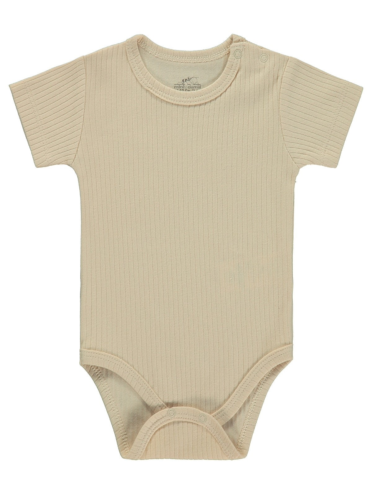 Minidamla Kısa Kol Basic 3'lü set 1-18  Ay Çıtçıtlı Badi - Mavi