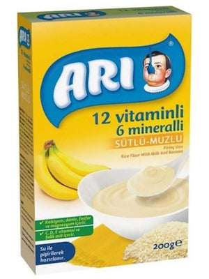 Arı 12 Vitaminli 6 Mineralli Sütlü Muzlu Pirinçli 200 gr