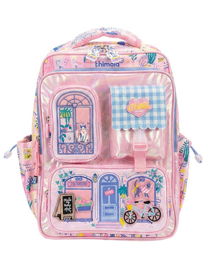 Chımola My House Bloomıng Cats Pembe Sırt Çantası 16
