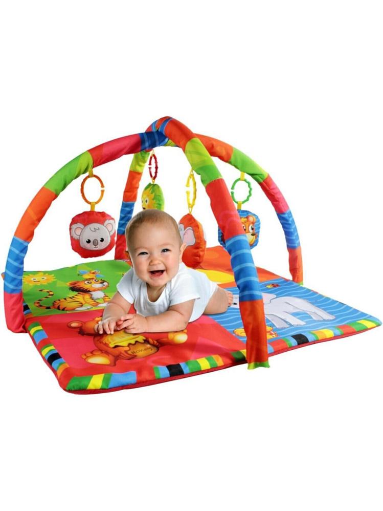 Babymol Neşeli Hayvanlar Oyuncaklı Oyun Minderi 75x75 cm - Beyaz