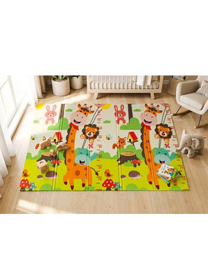 Holmen Katlanabilir Çift Taraflı Oyun Matı Arabalar ve Hayvanlar 150*200 cm