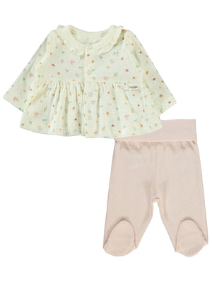 Bebetto Organic My Mushroom 1-6 Ay Pijama Takımı - Pembe