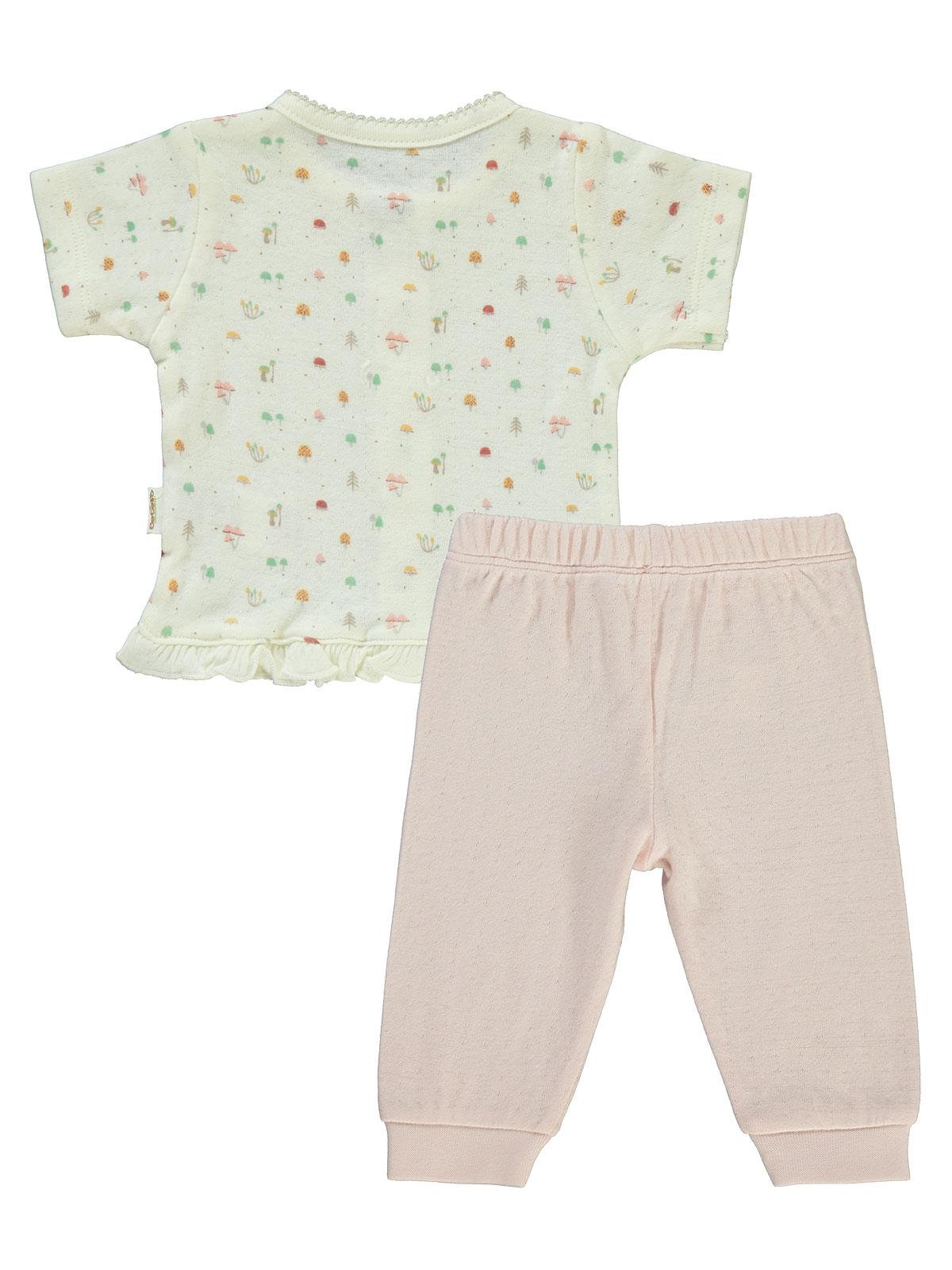 Bebetto Organic My Mushroom 1-3 Ay Pijama Takımı - Pembe