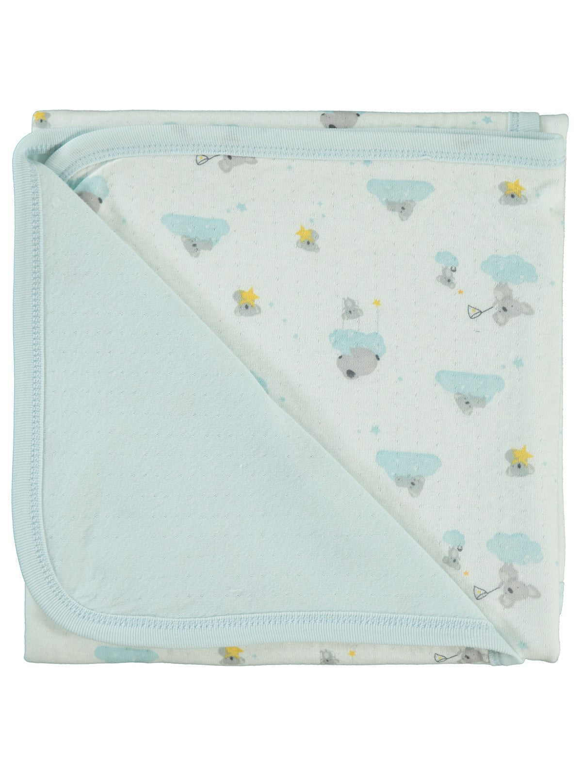 Bebetto Organic Stars and Koalas Battaniye - Mavi
