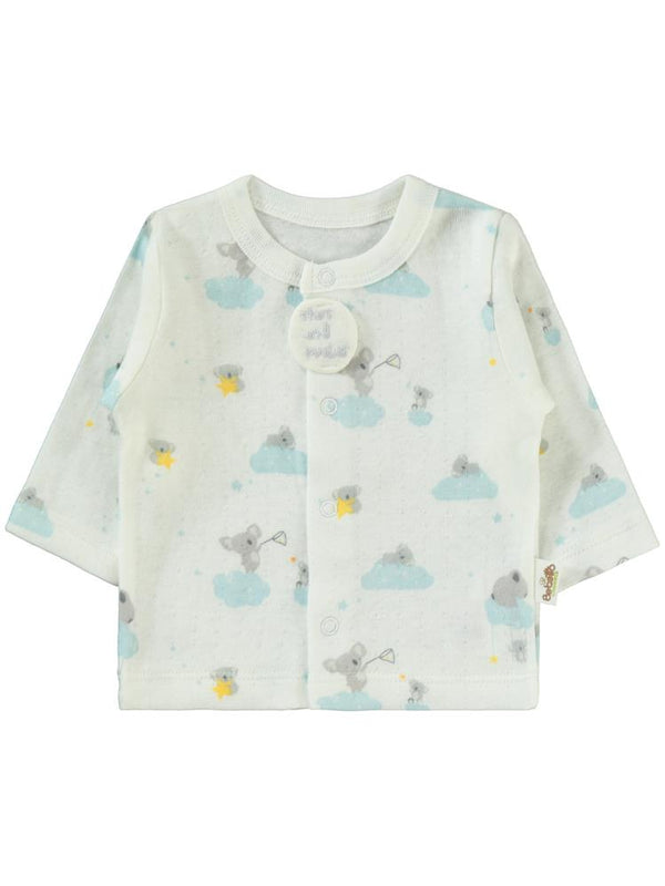 Bebetto Organic Stars and Koalas 1-6 Ay Pijama Takımı - Mavi