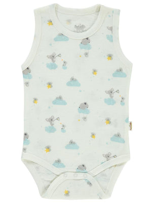 Bebetto Organic Stars and Koalas 12-24 Ay Çıtçıtlı Badi - Ekru