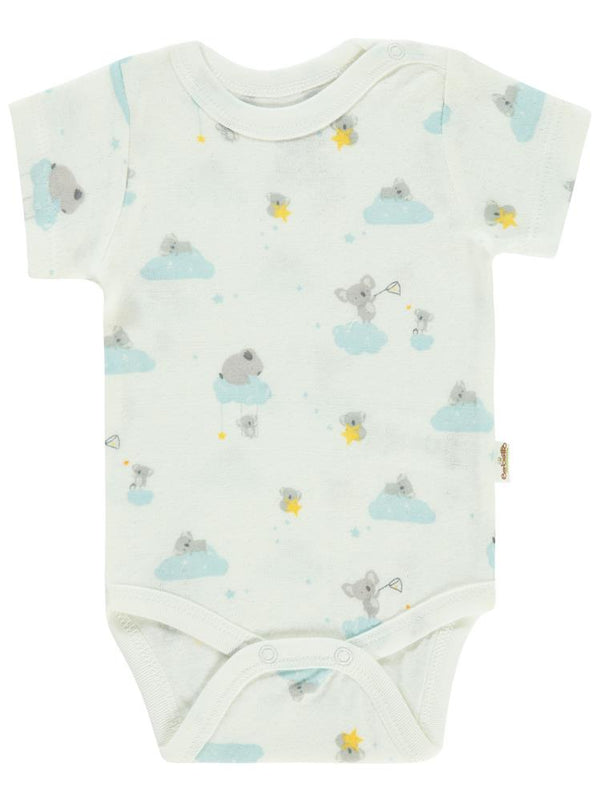 Bebetto Organic Stars and Koalas 3-12 Ay Çıtçıtlı Badi - Ekru