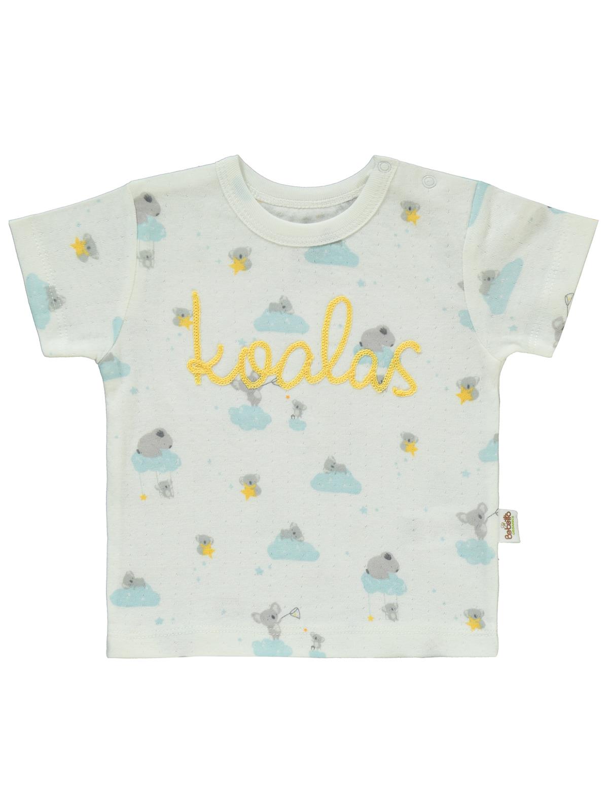 Bebetto Organic Stars and Koalas 0-24 Ay Pijama Takımı - Mavi