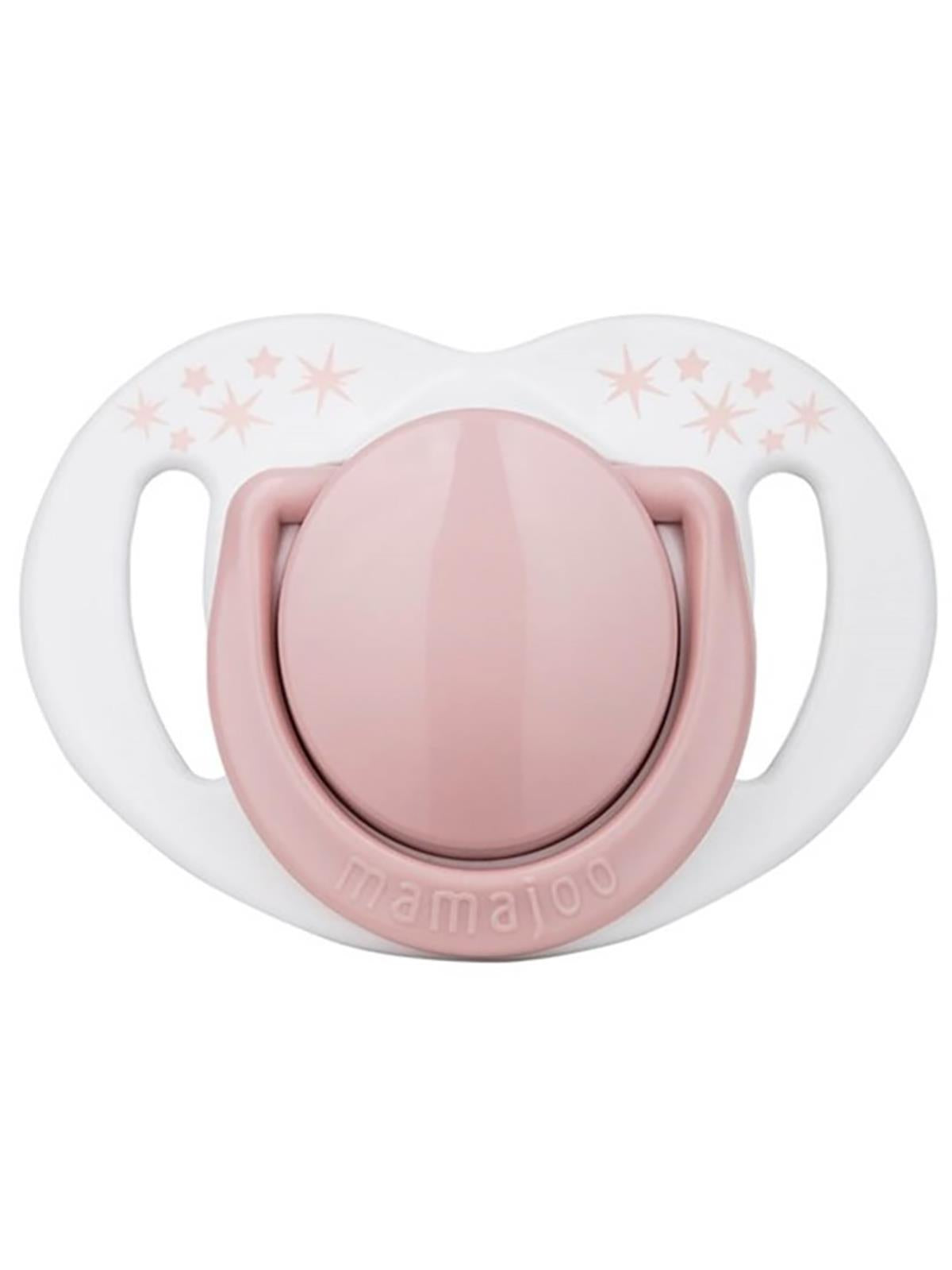 Mamajoo Sterilizasyon & Saklama Kutulu Desenli İkili Ortodontik Emzik 6 Ay+ - Pembe