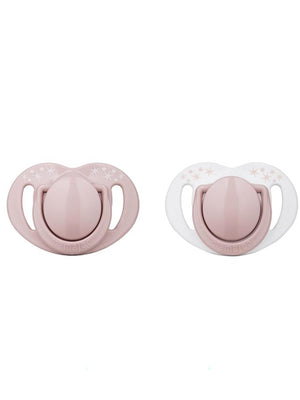 Mamajoo Sterilizasyon & Saklama Kutulu Desenli İkili Ortodontik Emzik 6 Ay+ - Pembe