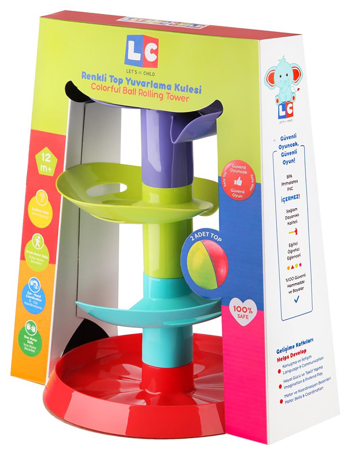 Let's Be Child Renkli Top Yuvarlama Kulesi