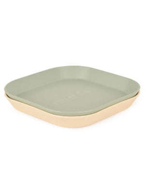 Numio 2'li PP Kare Yemek Tabağı  - Yeşil