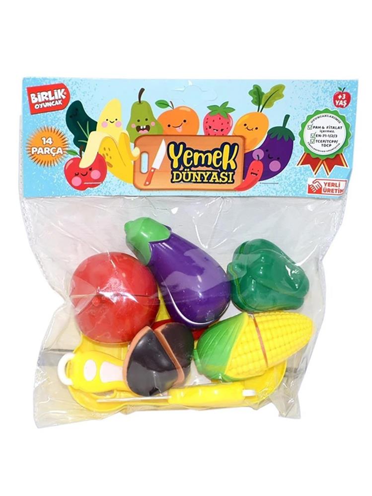 Birlik Oyuncak Yemek Dünyası Kesilebilir Meyve Sebze Kesme Seti