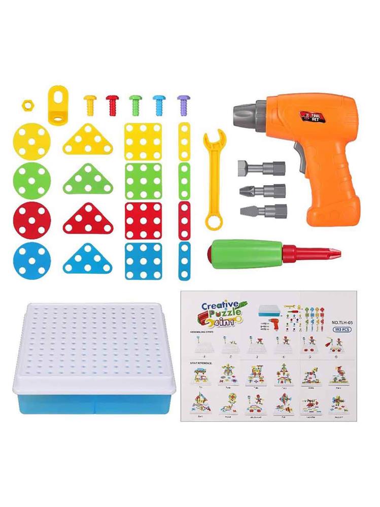 Birlik Oyuncak 3D Stem Eğitici Matkap Seti-Hayvanlar