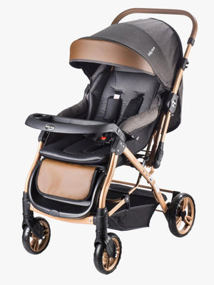 Babycare Capron Çift Yönlü Bebek Arabası - Gold-Siyah
