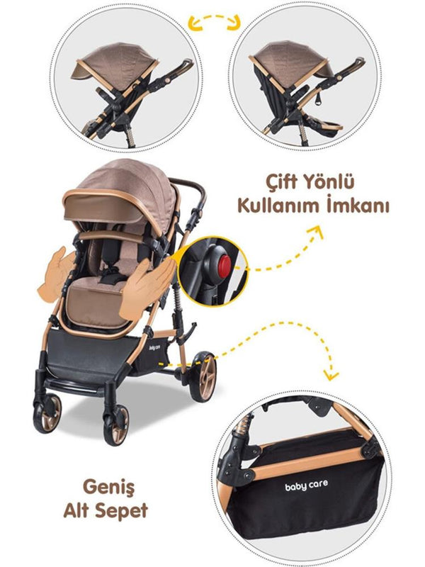 Babycare Bora Cross Travel Sistem Bebek Arabası - Kahverengi