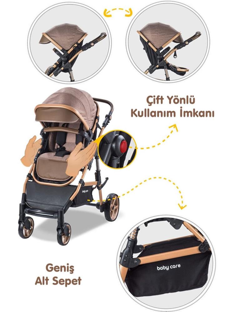 Babycare Bora Cross Travel Sistem Bebek Arabası - Kahverengi