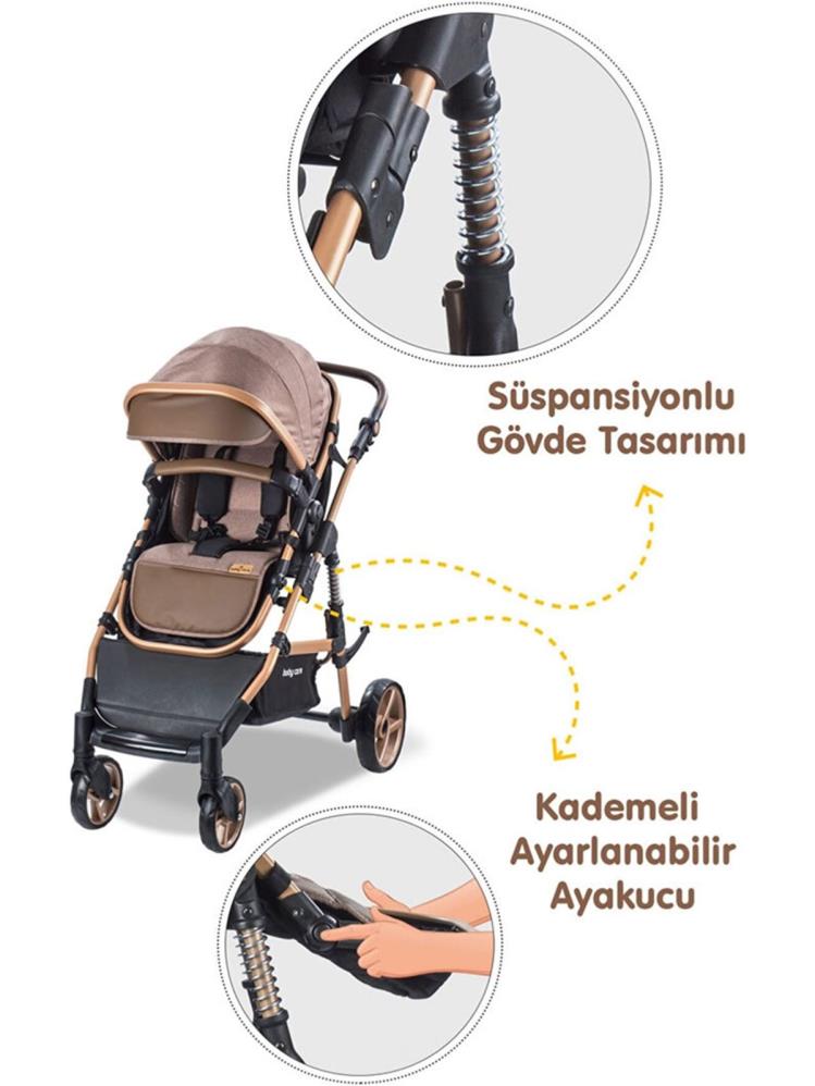 Babycare Bora Cross Travel Sistem Bebek Arabası - Kahverengi