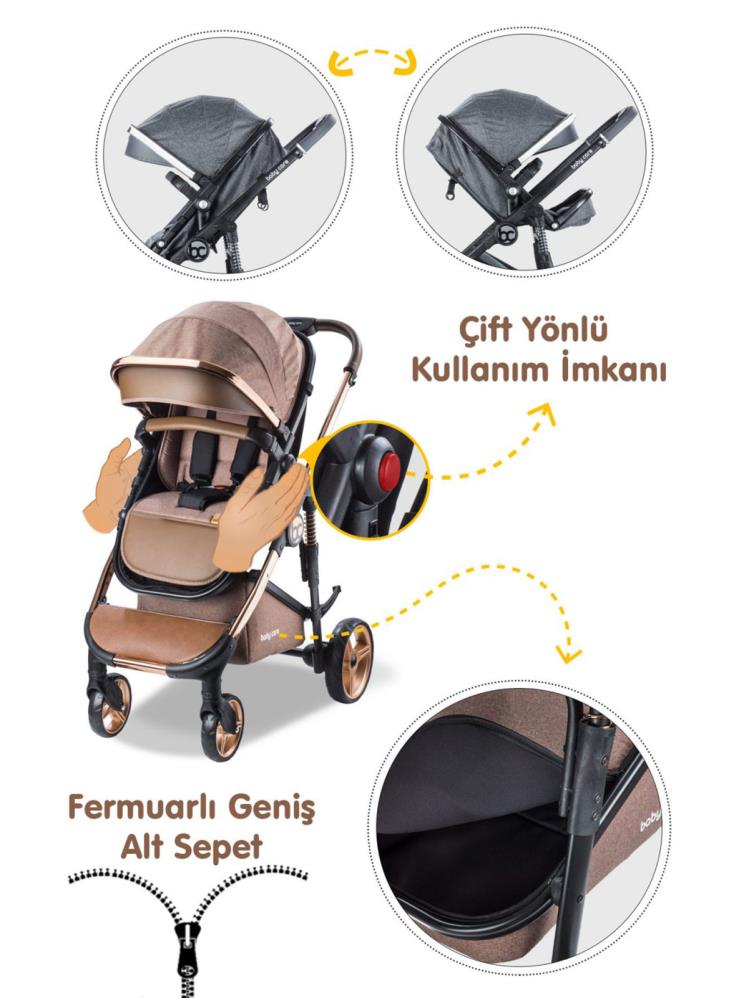 Babycare Colarado Chrome Travel Puset - Kahverengi