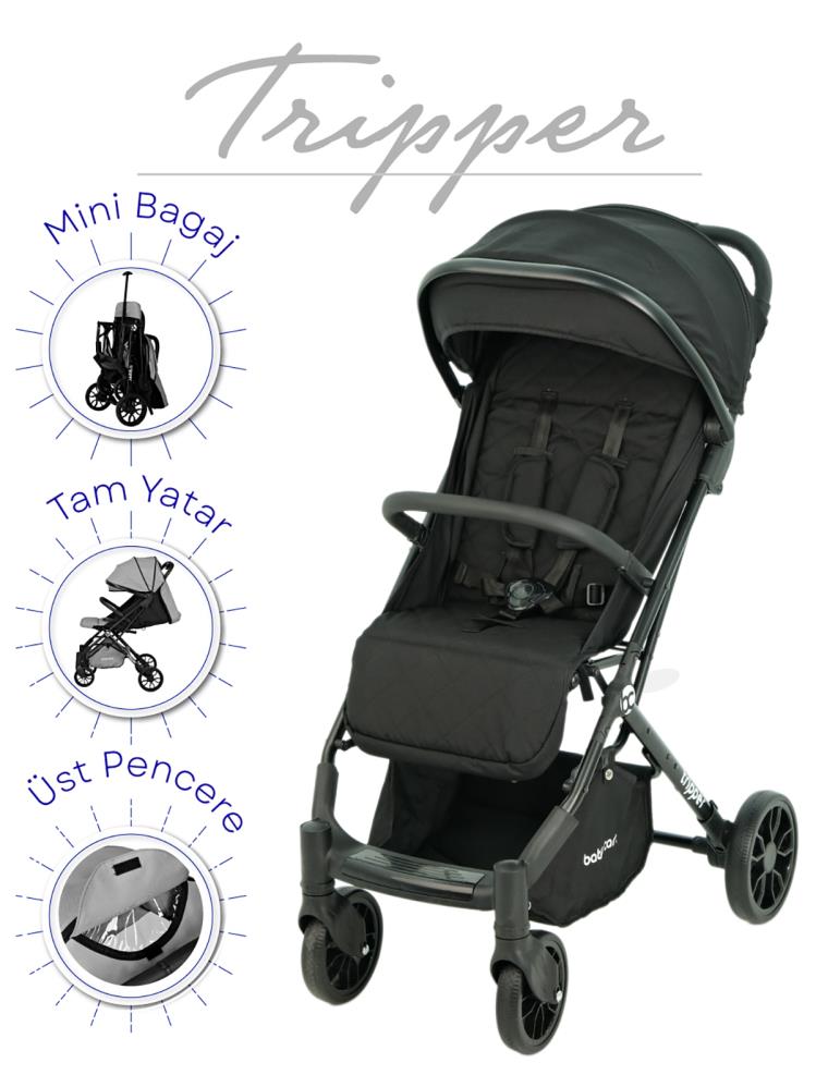 BabyCare Tripper Kabin Boy Bebek Arabası - Siyah
