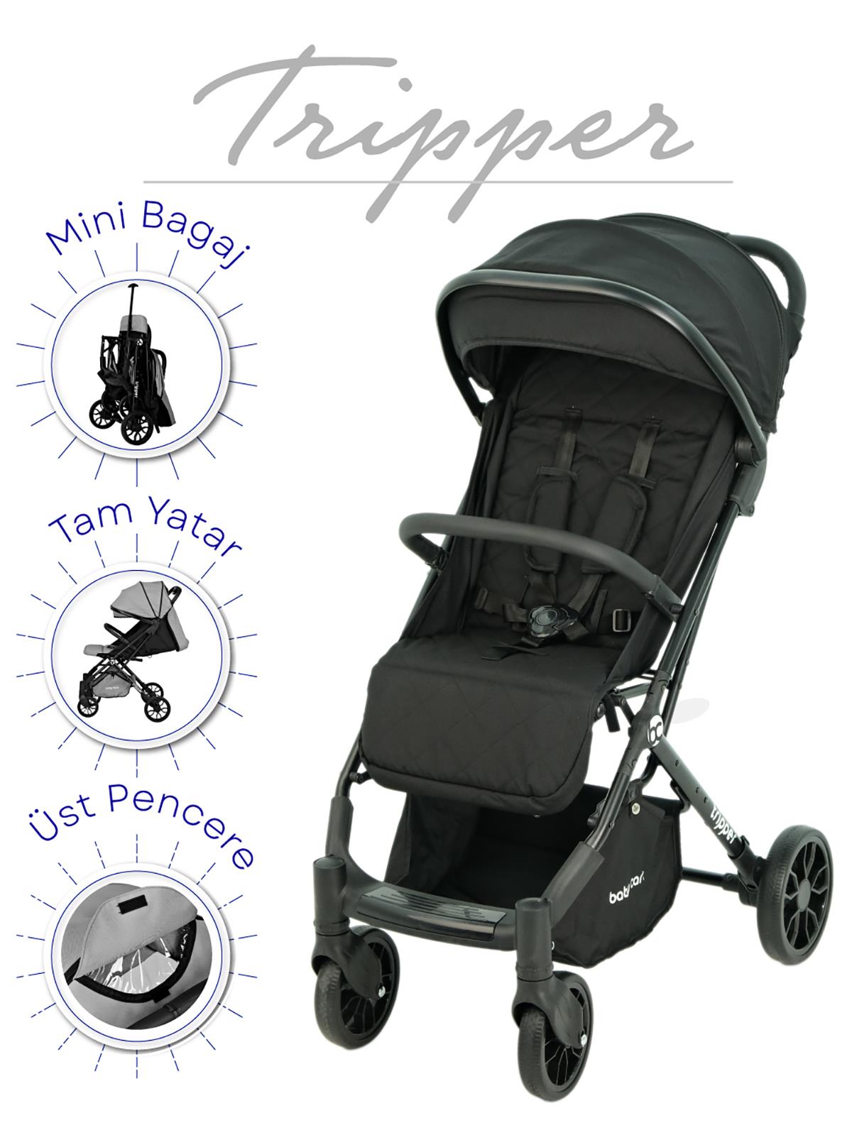 BabyCare Tripper Kabin Boy Bebek Arabası - Gri