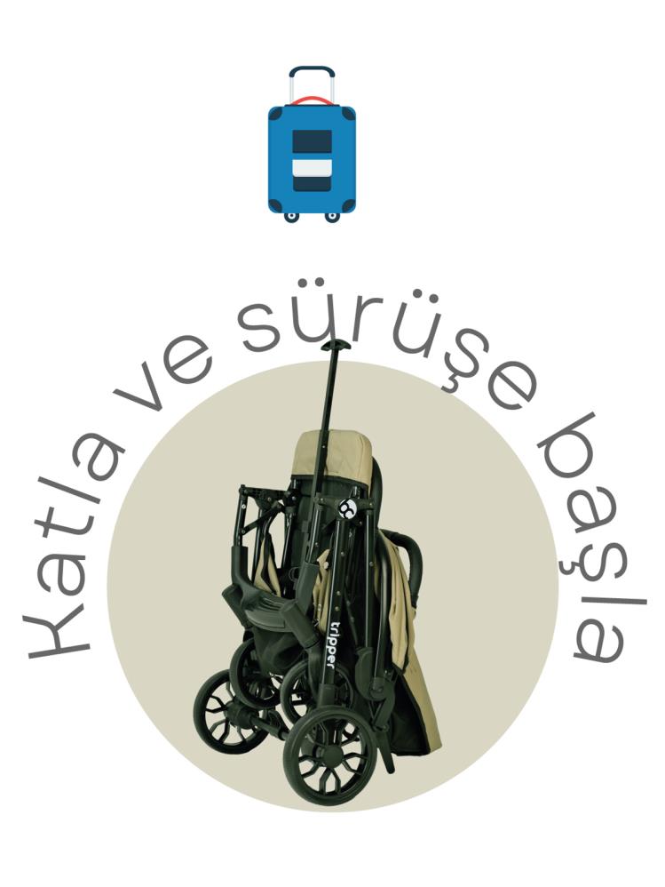 BabyCare Tripper Kabin Boy Bebek Arabası - Siyah