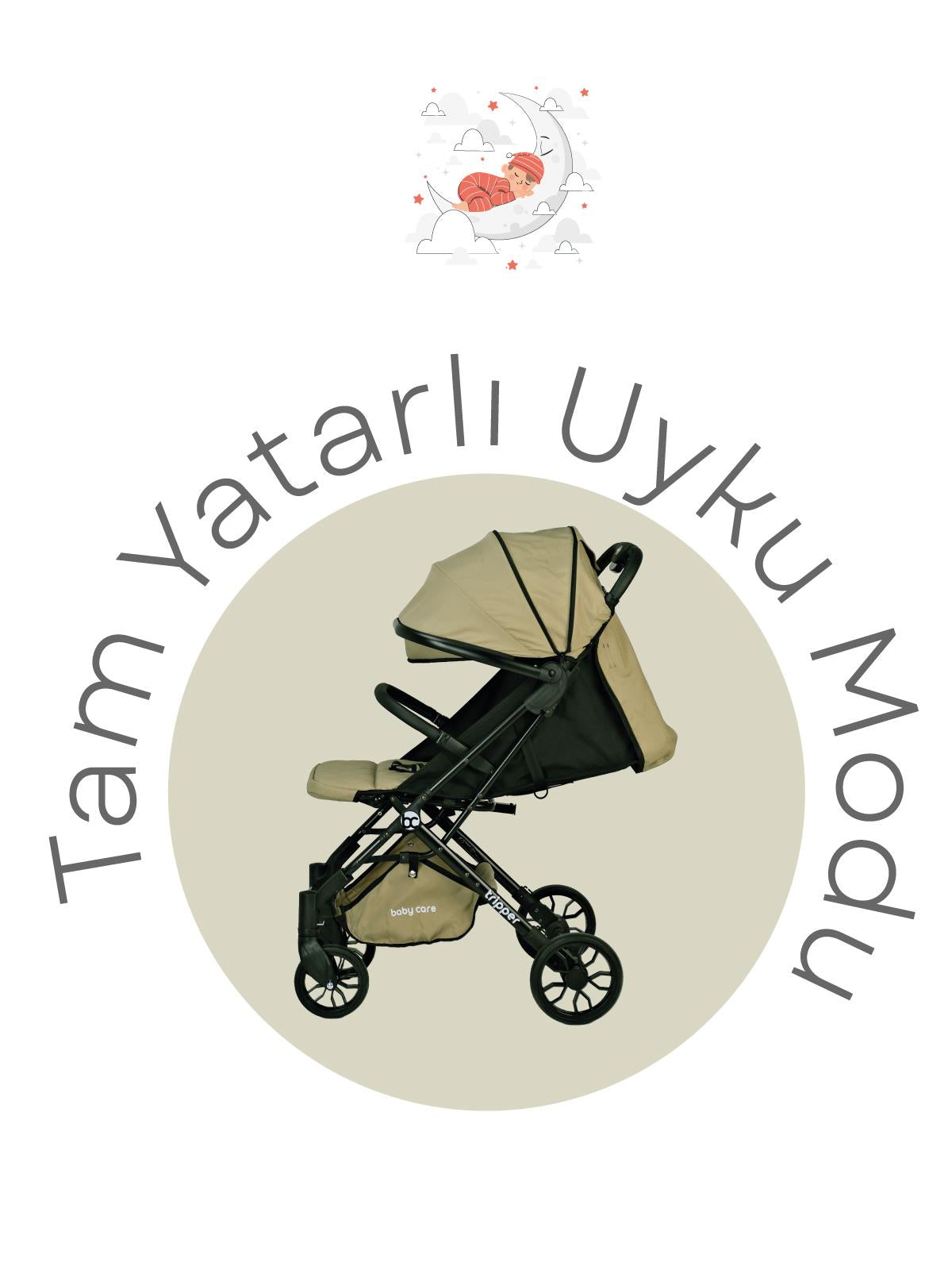 BabyCare Tripper Kabin Boy Bebek Arabası - Kahverengi