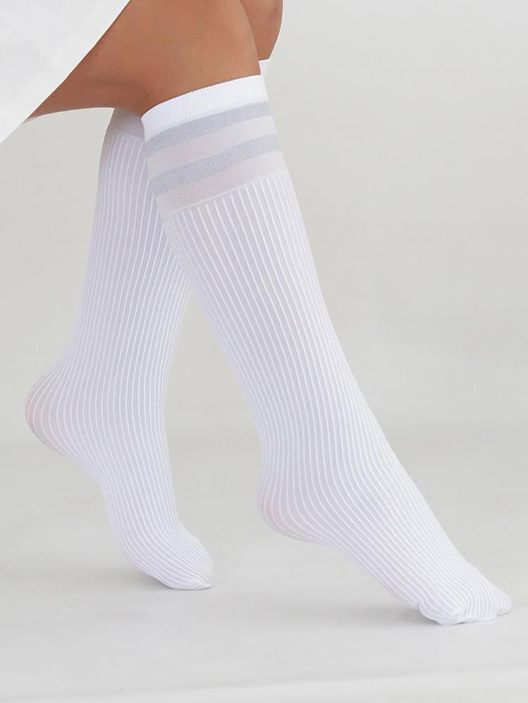 MİRA ÇOCUK DİZALTI ÇORAP - Beyaz