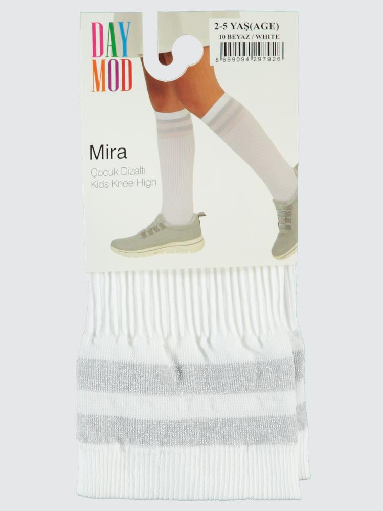 MİRA ÇOCUK DİZALTI ÇORAP - Beyaz