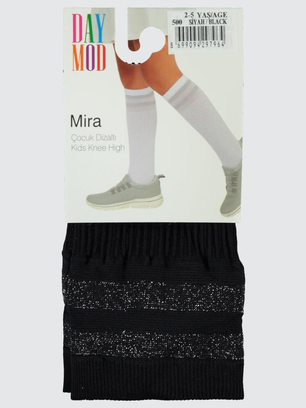 MİRA ÇOCUK DİZALTI ÇORAP - Siyah