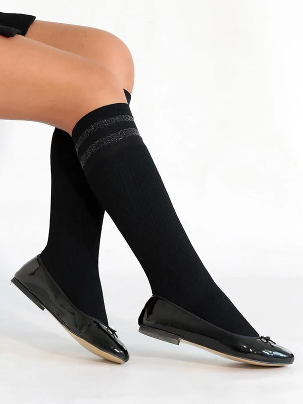 MİRA ÇOCUK DİZALTI ÇORAP - Siyah