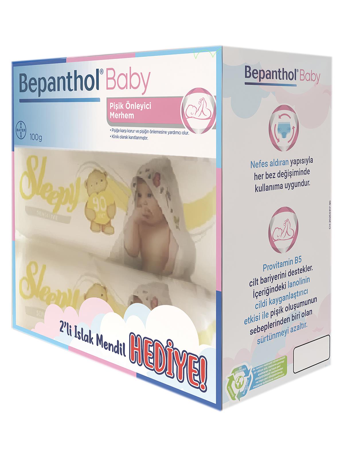 Bepanthol Baby Pişik Önleyici Merhem 100gr /Islak Mendil Hediyeli Combo