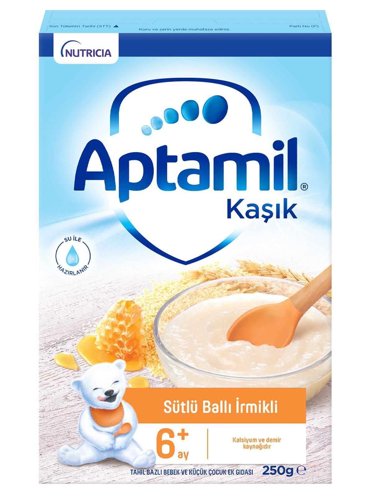 Aptamil Sütlü Ballı İrmikli Tahıl Bazlı Kaşık Maması 250 g 6-36 Ay
