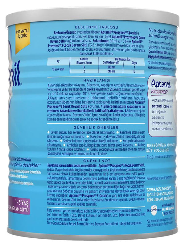 Aptamil Prosyneo 3 800G Çocuk Devam Sütü