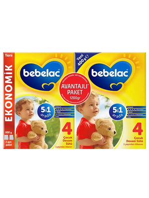 Bebelac 4 Çocuk Devam Sütü 800Gr+400Gr