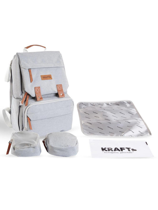 Kraft Moon Bebek Bakım Sırt Çantası - Gri