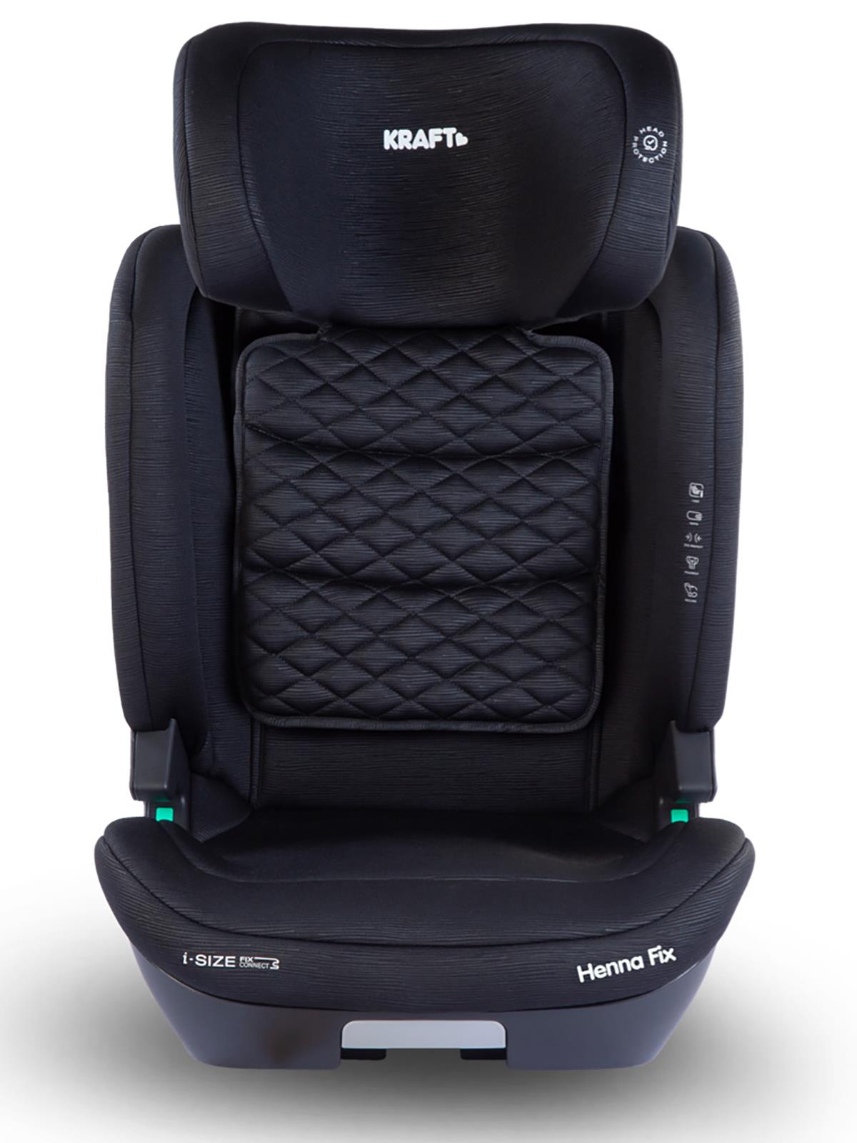 Kraft Henna Fix I-Size Oto Koltuğu 15-36 Kg (100-150 Cm) - Siyah